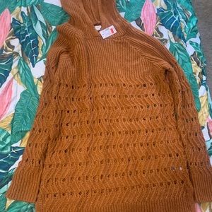 Orange hooded sweater